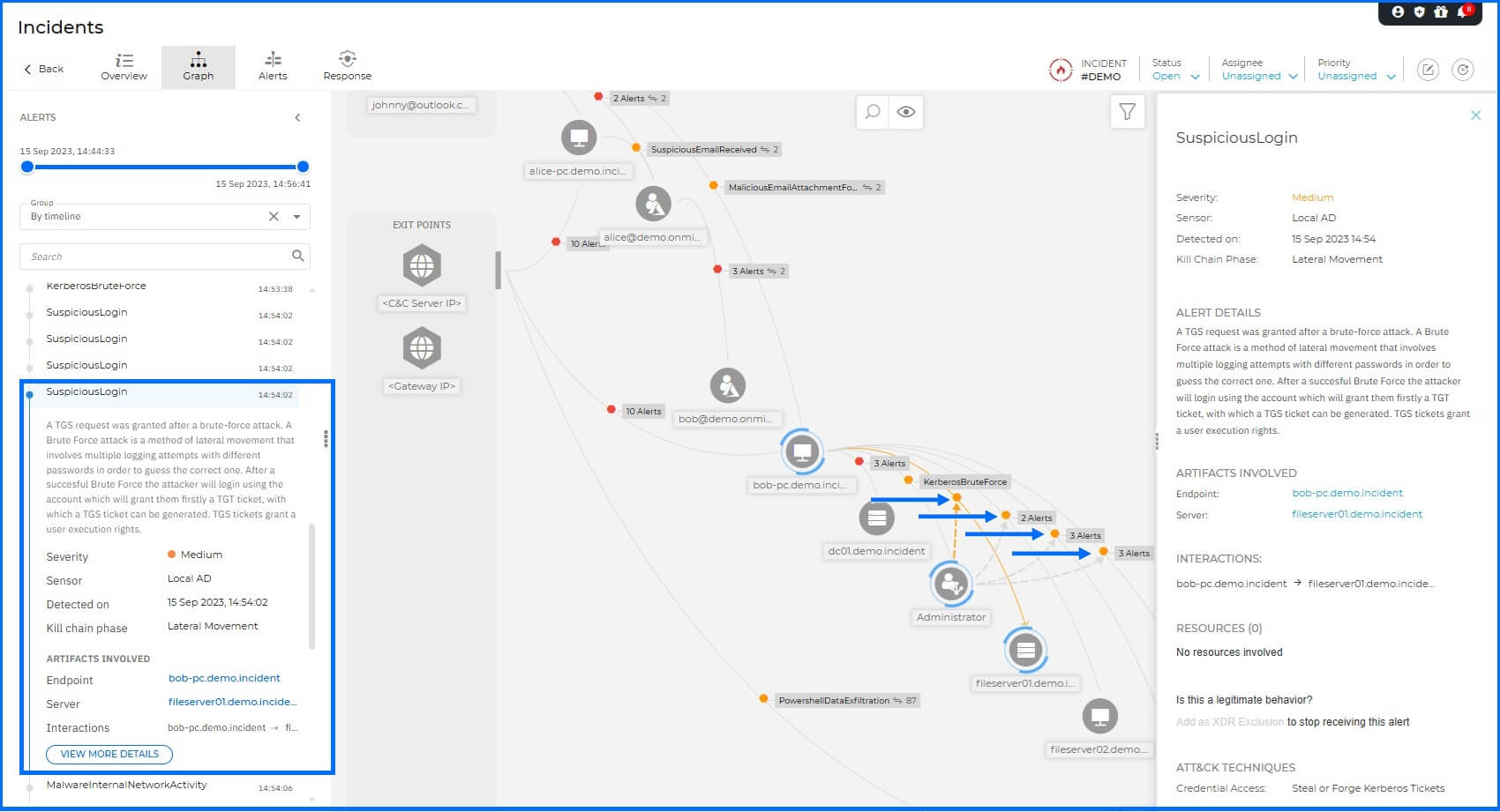 XDR Demo Incident Suspicious Logins