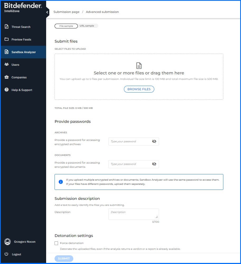 IntelliZone Sandbox Analyzer