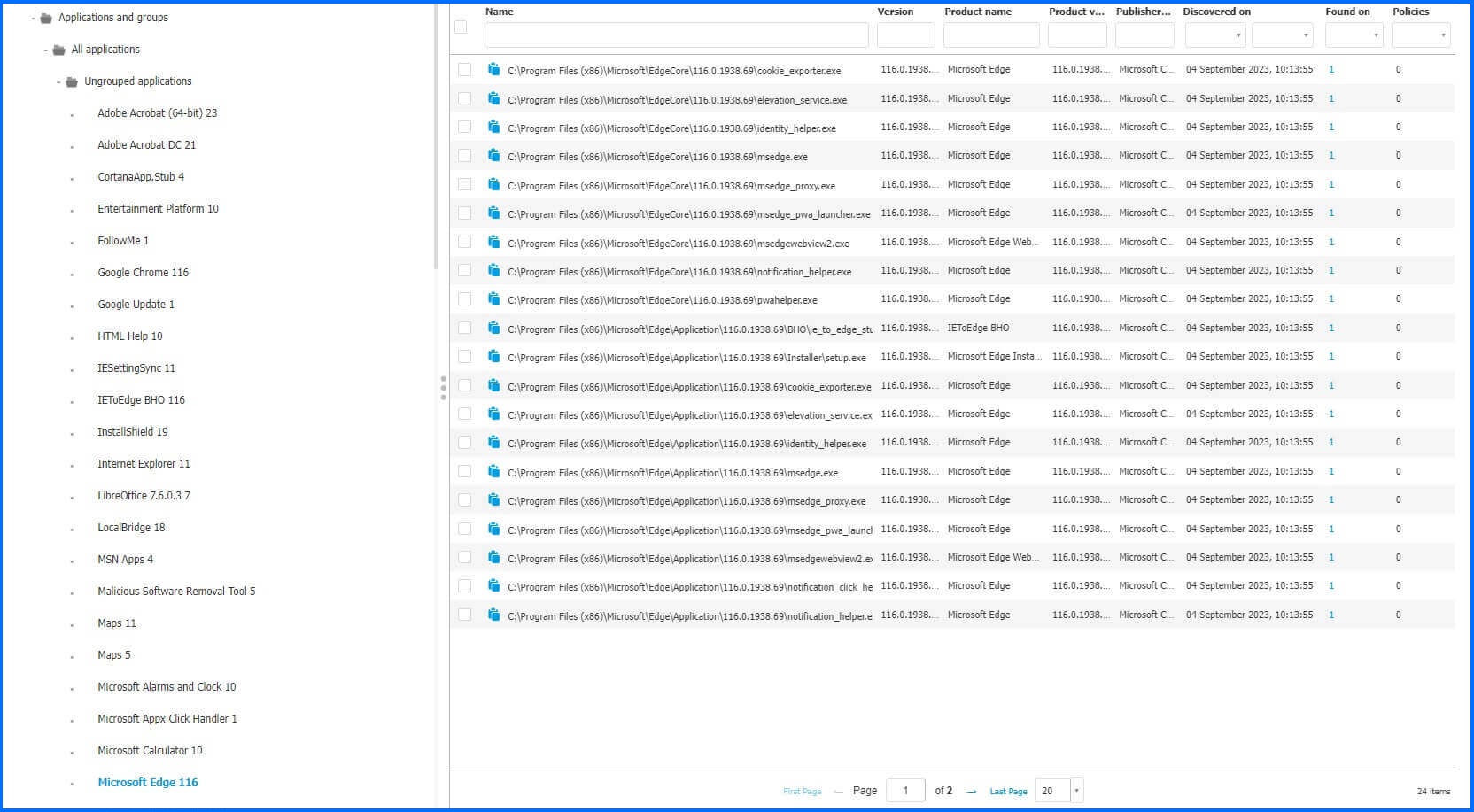 Application Control - Microsoft Edge