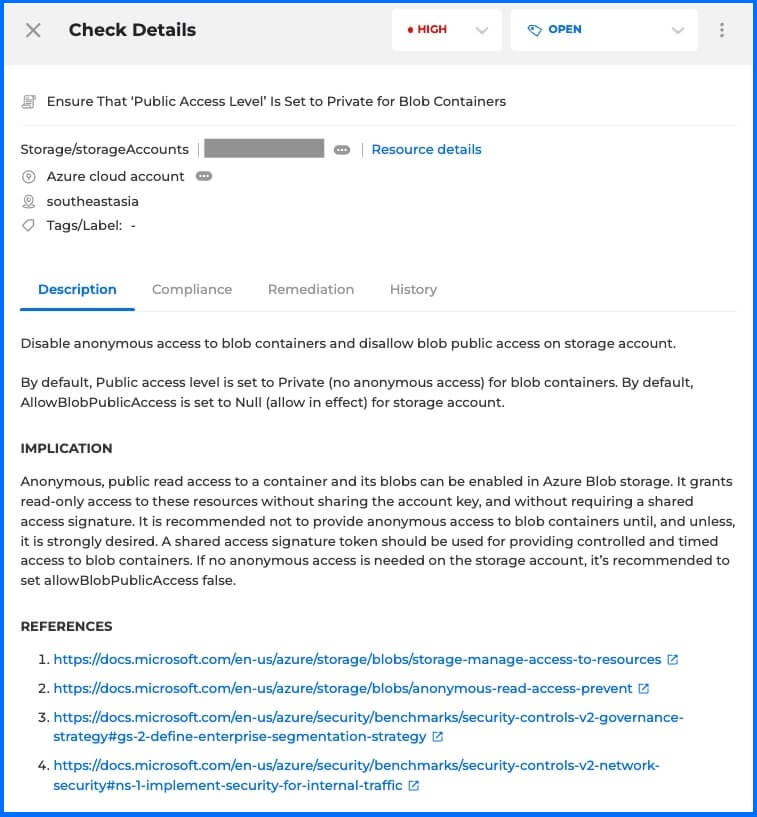 ​Bitdefender GravityZone CSPM+ Compliance details