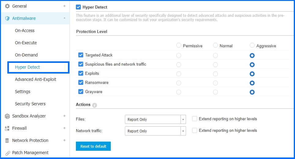 GravityZone Hyper Detect