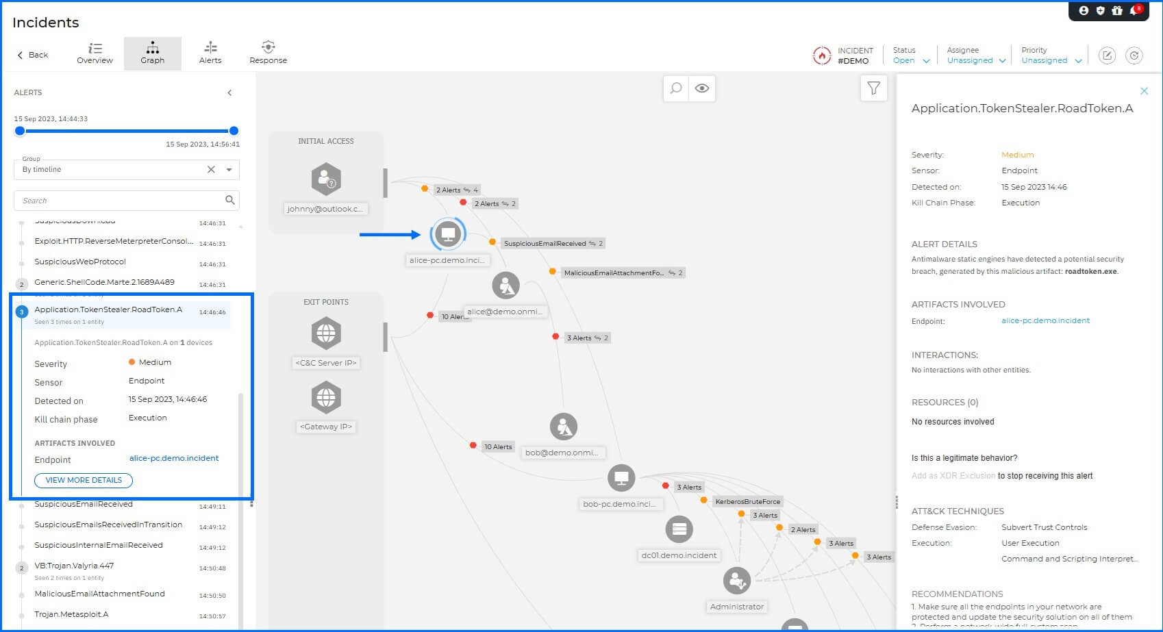 XDR Demo Incident Application Token Stealer