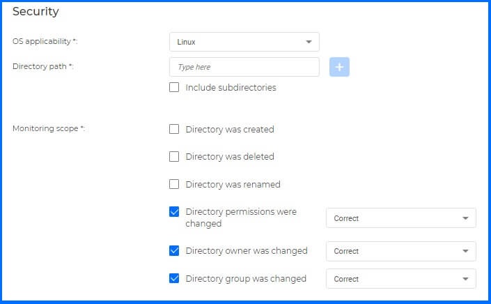 GravityZone Integrity Monitoring rule