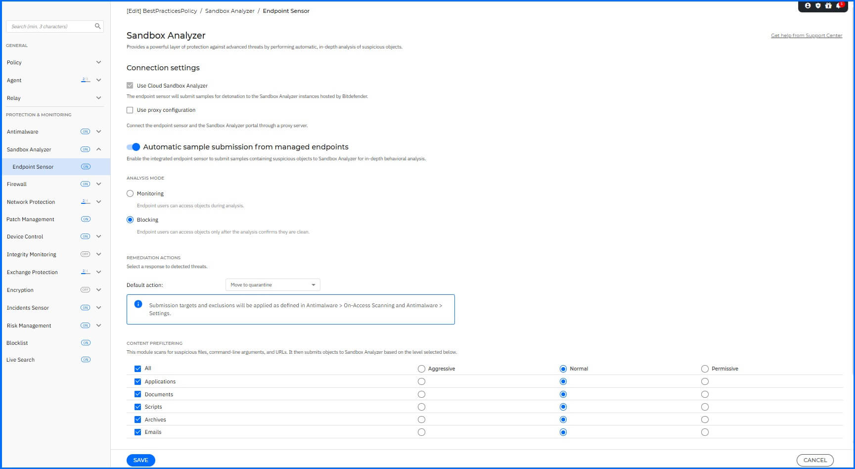 Best Practices - Policy Sandbox Analyzer